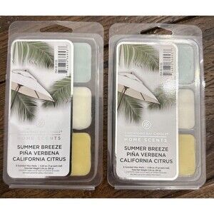 Chesapeake Bay Candle Wax Melts Home Scents Summer Breeze Verbena Citrus Set 2